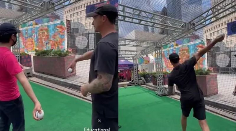 T20 World Cup staff was seen teaching fast bowling to Dale Steyn, video went viral on social media